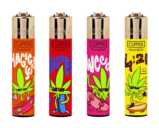 Skater Weed Rare Clipper Lighters 420 Funny Cool Clippers Lighter Colourful Gas