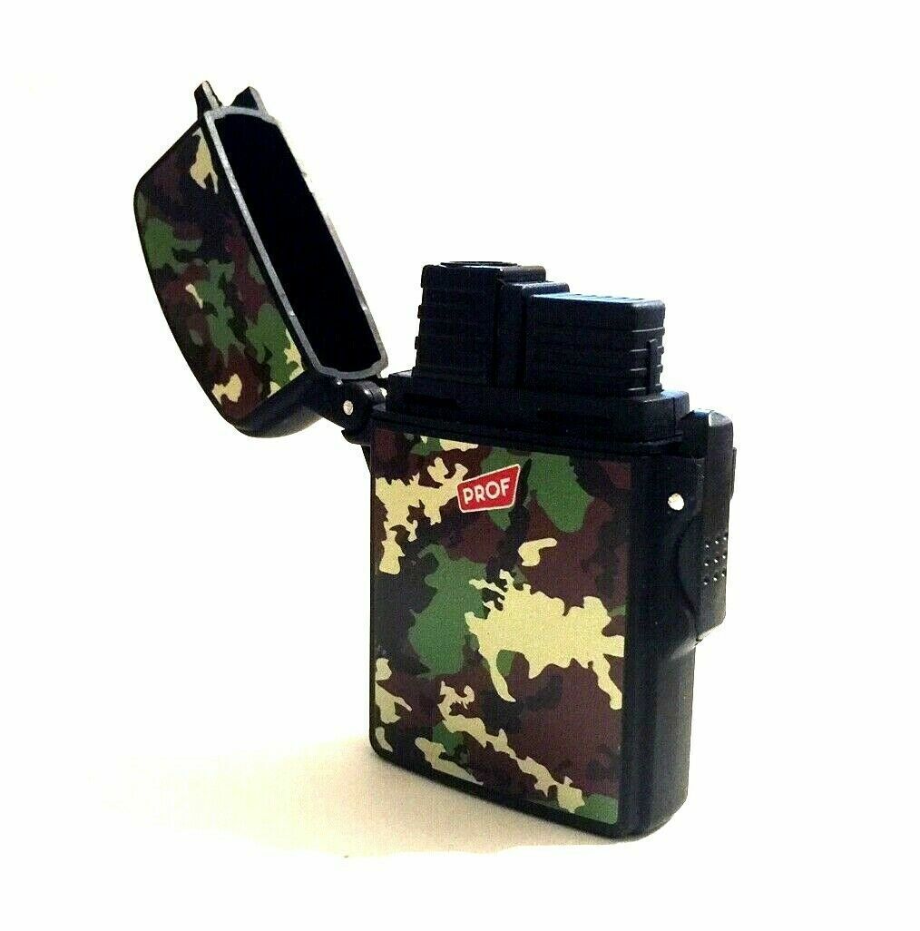 Camo PROF Windproof Jet Flame Lighter Camouflage Cool Rare Clipper Zippo Gas