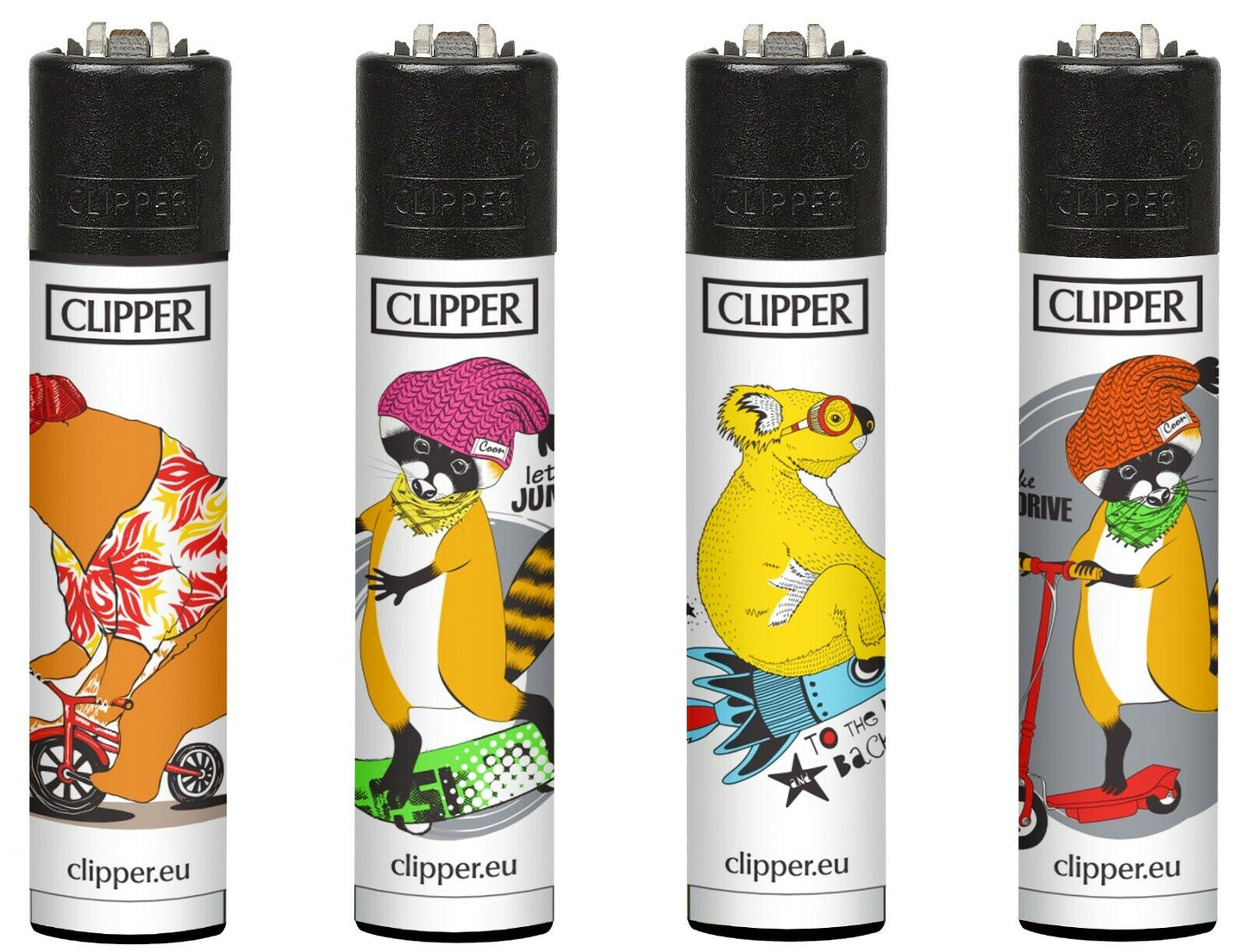 Funny Animals Riding Clippers Lighters Refillable Rare 420 Clipper Lighter Gas