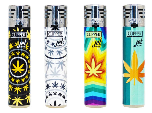 Jet Flame Funky Leaves RARE Clipper Lighters Windproof Funny Cool Clippers