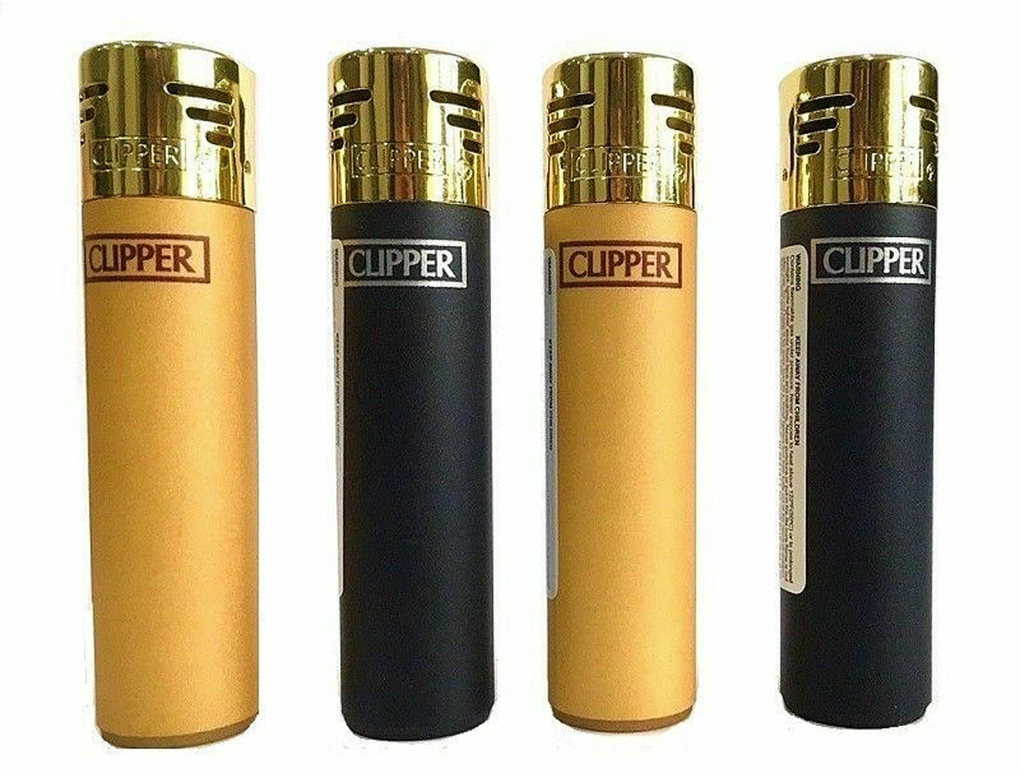 Black and Gold Electronic Clipper Lighters Cool Clippers Lighter Rare Unique Gas