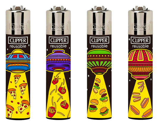 Fast Food UFOs RARE Clipper Lighters Funny Cool Clippers Lighter Space Aliens