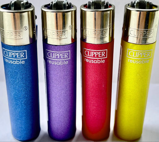 Metallic Coloured Clipper Lighters Rare Cool Lighter Clippers Colourful Gas