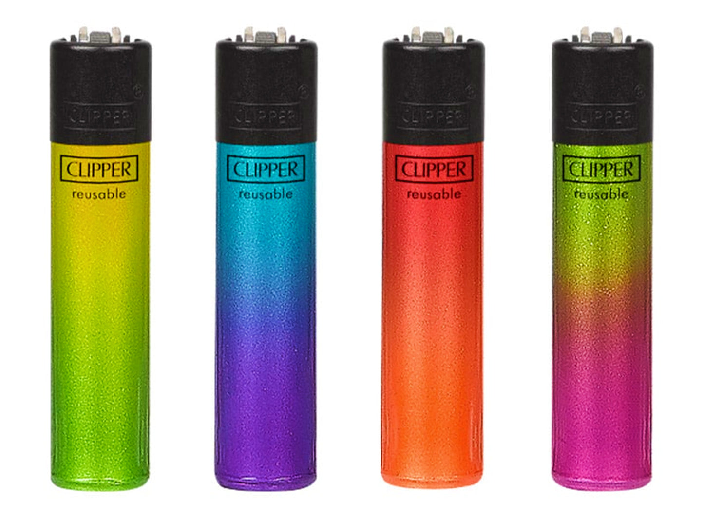 Colourful Gradient Clipper Lighters Rare Cool Lighter Clippers Gas Refillable