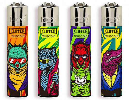 Cyberpunk Animals RARE Clipper Lighters Funny Cool Clippers Psychedelic Gas