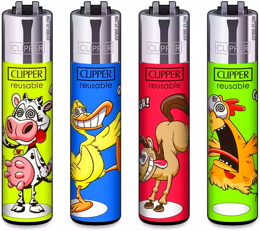 Crazy Farm Animals Rare Clipper Lighters Colourful Gas Unique Funny Cool Clippers Lighter Refillable