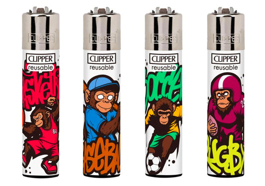 RARE Athlete Chimps Clipper Lighters 420 Animals Funny Cool Clippers Monkey Gas