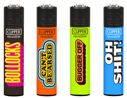 RARE Rude Words Clipper Lighters Naughty Funny Cool Clippers Colourful Gas