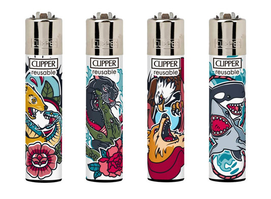 RARE Battle Animals Clipper Lighters Funny Cool Clippers Lighter Gas Refillable