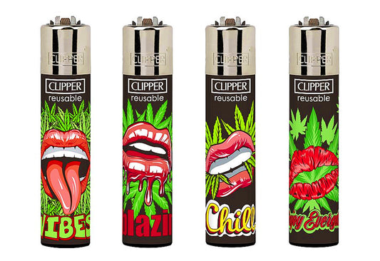 Blazing Lips RARE Clipper Lighters Funny Cool Clippers Lighter Colourful Gas 420