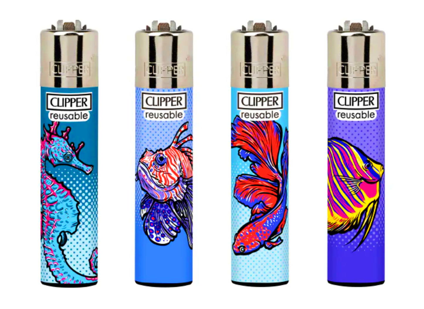 Colourful Fishes RARE Clipper Lighters Funny Cool Clippers Lighter Animals Gas