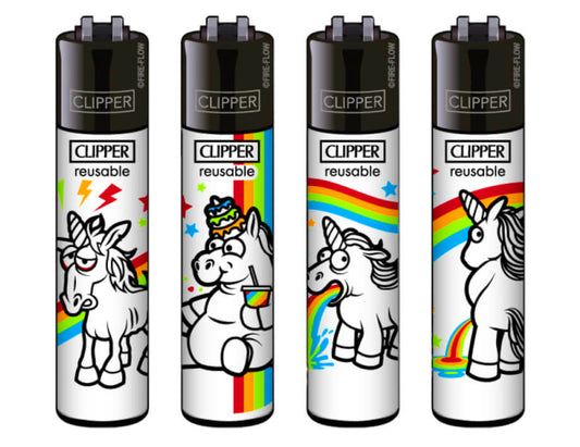 Rainbow Unicorns RARE Clipper Lighters Funny 420 Cool Clippers Lighter Gas