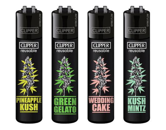 Weed Strainz RARE Clipper Lighters Funny Cool Clippers Lighter Gas Refill 420
