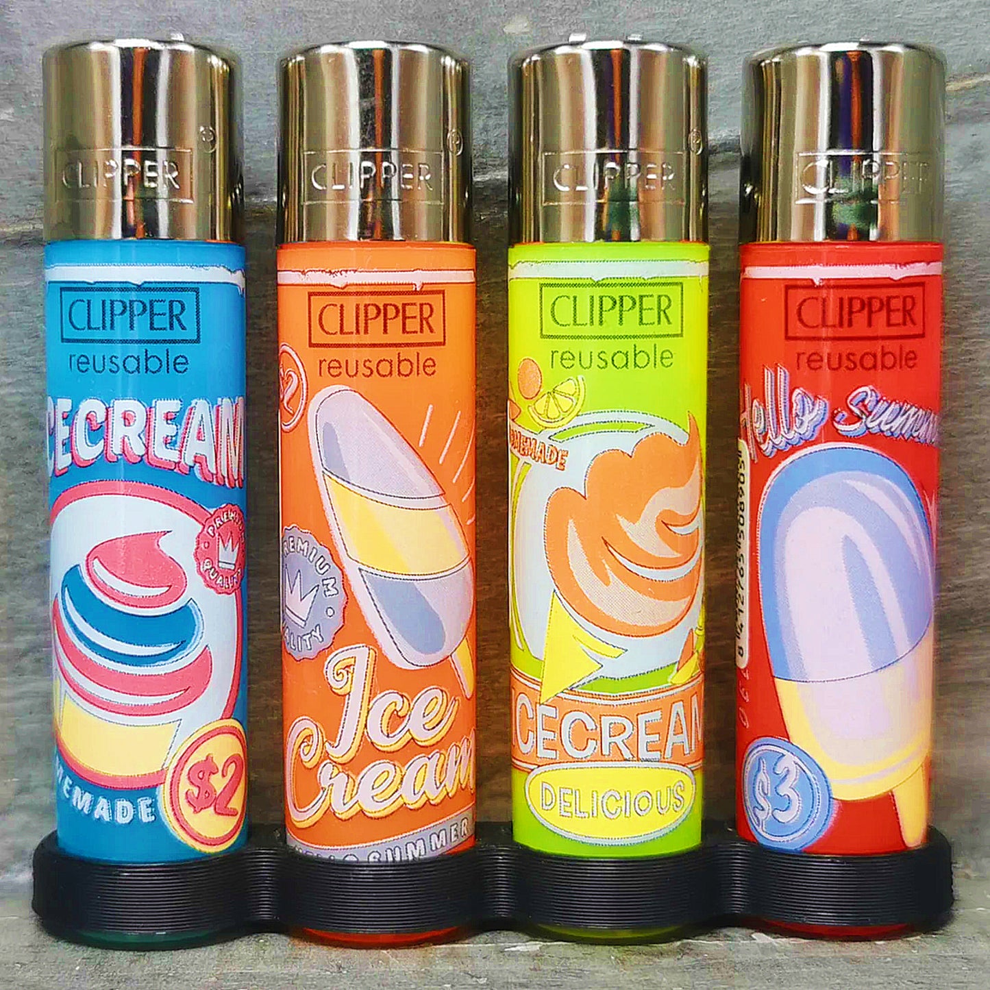 Rare Ice Cream Clipper Lighters Funny Cool Clippers Lighter Gas Refillable Food