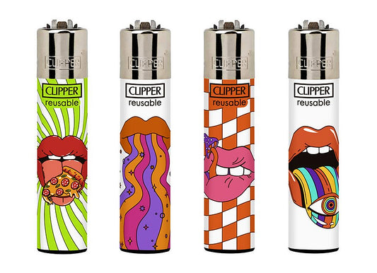 Psychedelic Mouths RARE Clipper Lighters Funny Cool Clippers Colourful Gas
