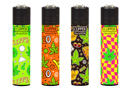Weed Emojis RARE Clipper Lighters Funny Cool Clippers Colourful Lighter Gas