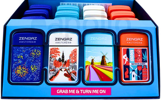 Amsterdam Zengaz Windproof Jet Flame Lighter Cool Rare Zippo Clipper 420 Gas