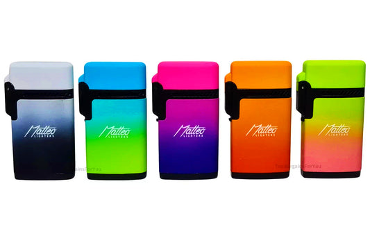 Colourful Gradient Jet Flame Matteo Windproof Lighters Cool Flip Lighter Gas