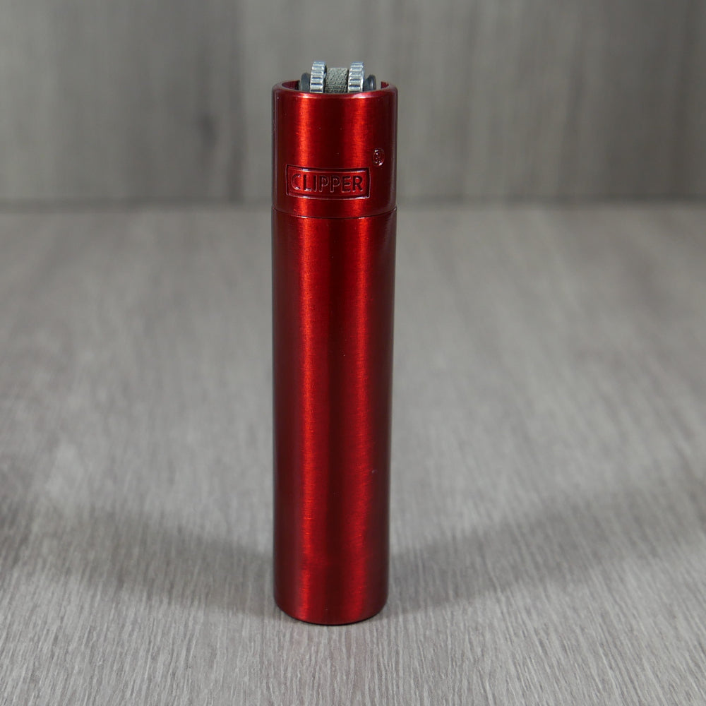 Metal Red Devil Clipper Lighter With Tin Gift Case Full Size Gas Refillable Rare