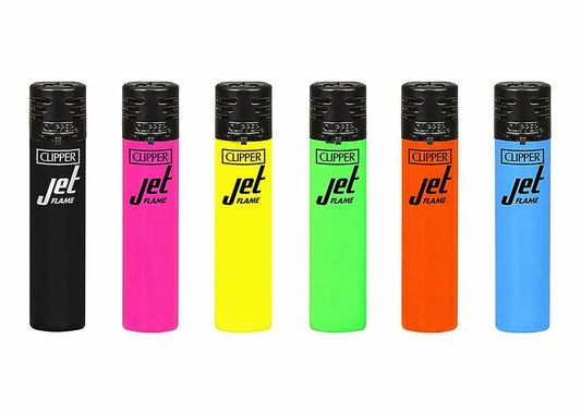 Jet Flame Fluorescent RARE Clipper Lighters Windproof Colourful Cool Clippers