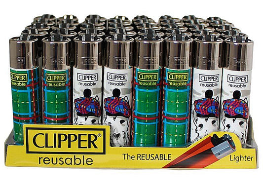 Scottish Clipper Lighters Scotland Tartan Terrier Scot Bonnet Hat Refillable Gas