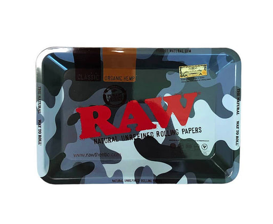RAW Camouflage Mini Rolling Tray - Camo Design 18cm x 12cm With Certificate