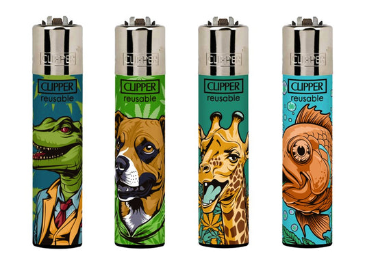 Baked Animals RARE Clipper Lighters Funny Cool Clippers Colourful Refillable Gas