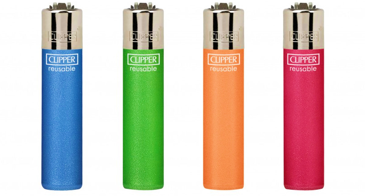 Metallic Coloured Clipper Lighters Rare Cool Lighter Clippers Colourful Gas