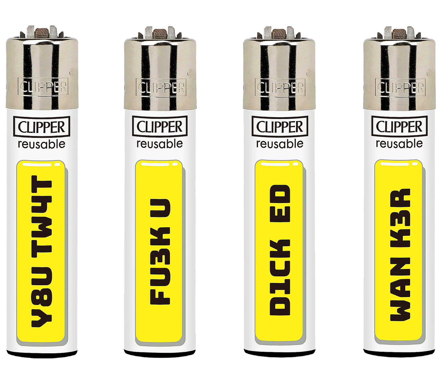 RARE Rude Words License Plates Clipper Lighters Naughty Funny Cool Clippers Gas