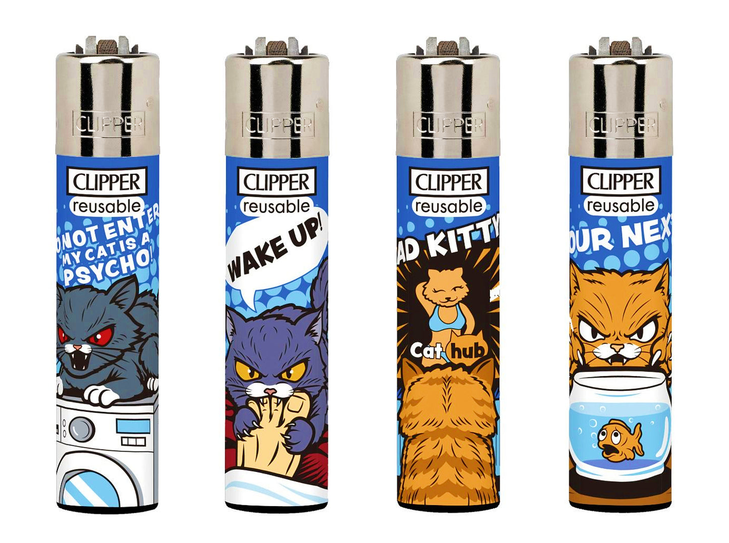 Naughty Cats RARE Clipper Lighters Funny Cool Clippers Pets Kittens Animals Gas