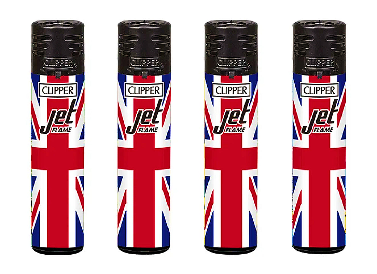 Jet Flame British Flag Clipper Lighters Windproof Union Jack Cool Rare Clippers