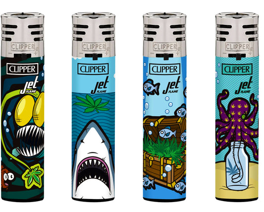 Jet Flame Deep Sea Weed RARE Clipper Lighters Funny Cool Clippers Ocean Gas 420